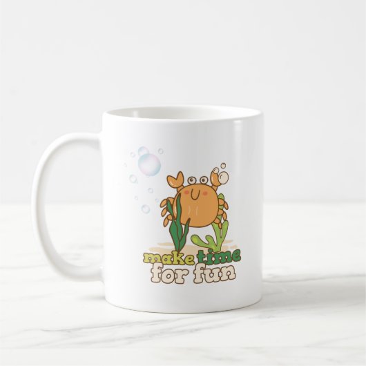 Cartoon-Krabbe-Llusstration, die Freude und das Sp Kaffeetasse (Links)