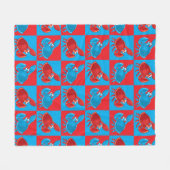 Cartoon-Krabbenmosaik Fleecedecke (Vorderseite (Horizontal))