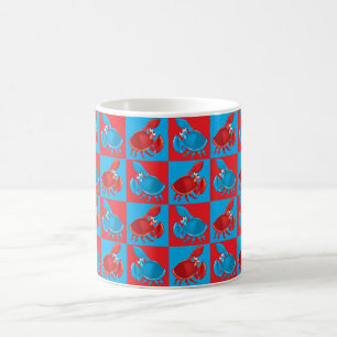 Cartoon-Krabbenmosaik Kaffeetasse