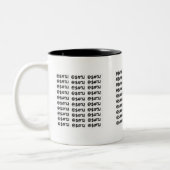 Cartoon-Kraftausdrucke Zweifarbige Tasse (Links)