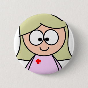 Cartoon-Krankenschwester Button