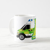 Cartoon-Krankenwagen Kaffeetasse (Vorderseite Links)