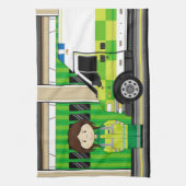 Cartoon-Krankenwagen und EMT Handtuch (Vertikal)