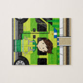 Cartoon-Krankenwagen und EMT Puzzle (Horizontal)