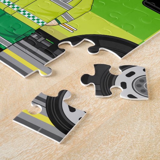 Cartoon-Krankenwagen und EMT Puzzle (Seite)