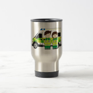 Cartoon-Krankenwagen und EMT Reisebecher