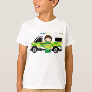 Cartoon-Krankenwagen und EMT T-Shirt
