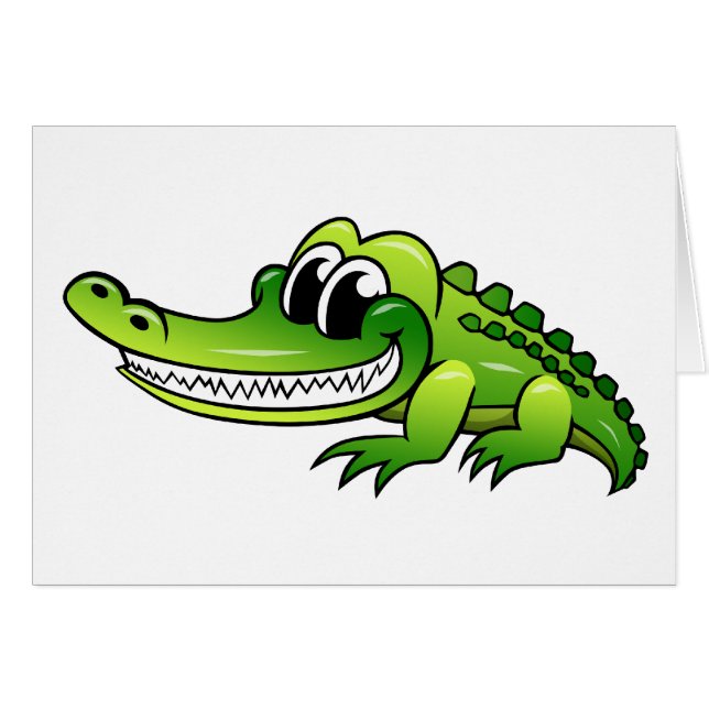 Cartoon-Krokodil (Vorderseite (Horizontal))