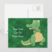 Cartoon Krokodile Postkarte (Vorne/Hinten)