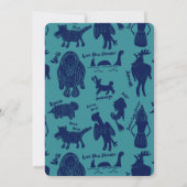 Cartoon Kryptiden Kryptozoologie-Monster Geburtsta Einladung (Rückseite)