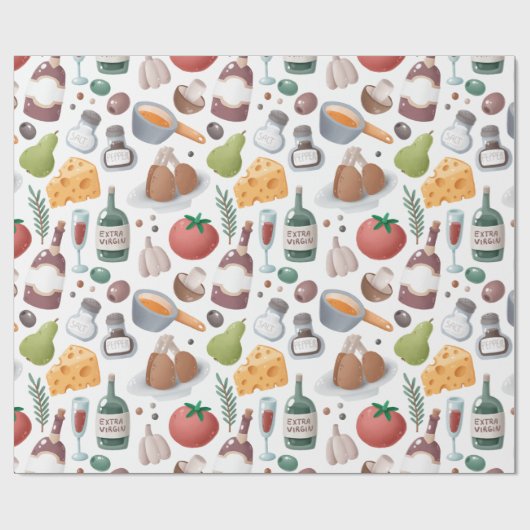 Cartoon Küche Geschenkpapier (Flach)