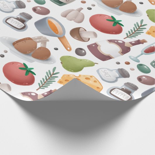 Cartoon Küche Geschenkpapier (Ecke)