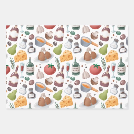 Cartoon Küche Geschenkpapier Set (Vorderseite)