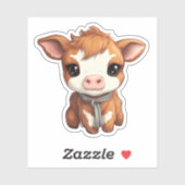 Cartoon Kuh-Abbildung Aufkleber (Blatt)
