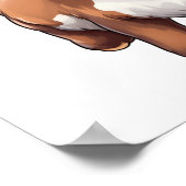 Cartoon Kuh-Abbildung Poster (Ecke)