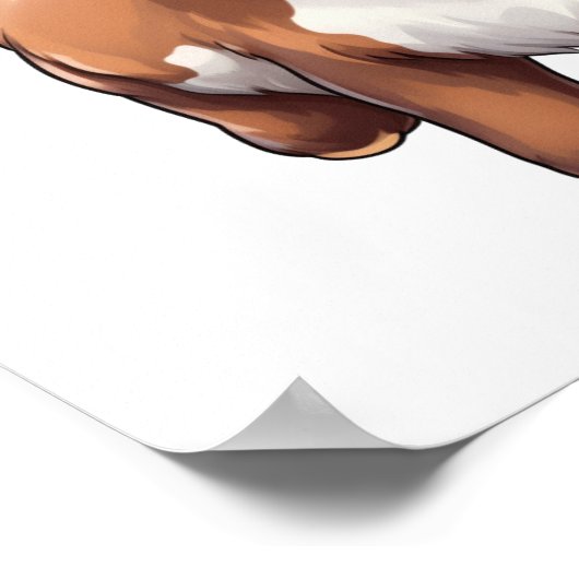 Cartoon Kuh-Abbildung Poster (Ecke)