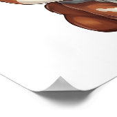 Cartoon Kuh-Abbildung Poster (Ecke)