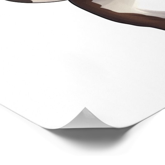 Cartoon Kuh-Abbildung Poster (Ecke)