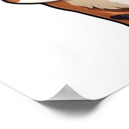 Cartoon Kuh-Abbildung Poster (Ecke)