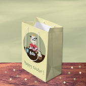 Cartoon Kuh bemalt Eier Gelb Ostergeschenk Tasche Mittlere Geschenktüte