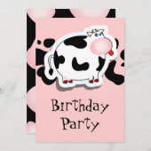 Cartoon Kuh, Einladung (Vorne/Hinten)