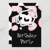 Cartoon Kuh, Einladung (Vorne/Hinten)