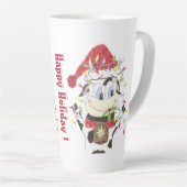 Cartoon Kuh hing Weihnachtslicht Urlaub Milchtasse (Rechte Ecke)