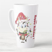 Cartoon Kuh hing Weihnachtslicht Urlaub Milchtasse (Linke Ecke)