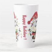 Cartoon Kuh hing Weihnachtslicht Urlaub Milchtasse (Vorderseite)