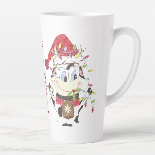 Cartoon Kuh hing Weihnachtslicht Urlaub Milchtasse (Rechts)