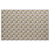Cartoon-Kuh im Fensterdesign Stoff (Fat Quarter (45,7 x 55,9 cm))