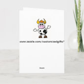 Cartoon Kuh Karte (Rückseite)