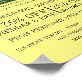 Cartoon Kuh, Käsemonger Werbung Poster (Ecke)