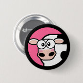 Cartoon-Kuh-kundengerechter Knopf Button (Vorne & Hinten)