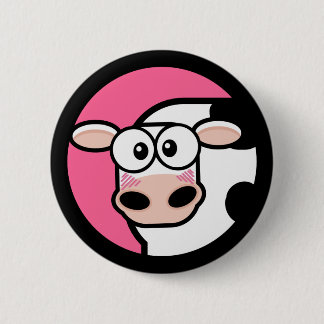 Cartoon-Kuh-kundengerechter Knopf Button