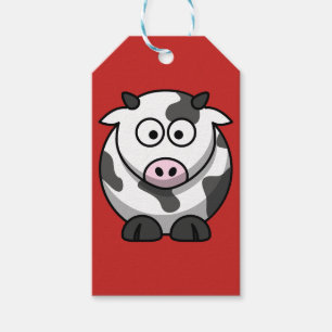 Cartoon-Kuh-kundenspezifische Geschenk-Umbauten Geschenkanhänger