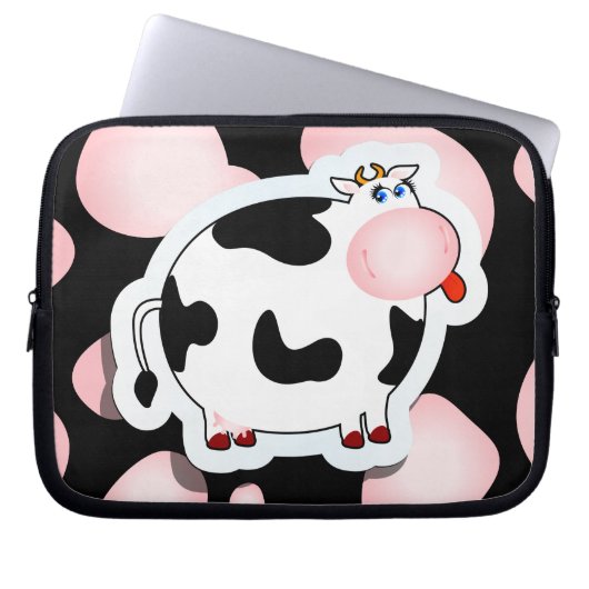 Cartoon Kuh, Laptop-Hülle Laptopschutzhülle (Vorderseite)