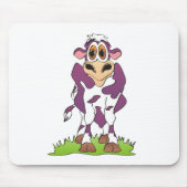 Cartoon Kuh Lila Mousepad (Vorne)