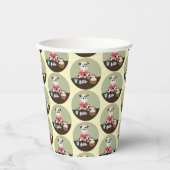 Cartoon Kuh Malerei Ostereier Muster Papier Cup Pappbecher (Vorderseite)