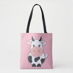 Cartoon Kuh mit Horn Tasche