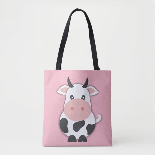 Cartoon Kuh mit Horn Tasche (Vorderseite)