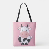 Cartoon Kuh mit Horn Tasche (Rückseite)