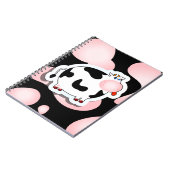 Cartoon Kuh, Notebook Notizblock (Linke Seite)