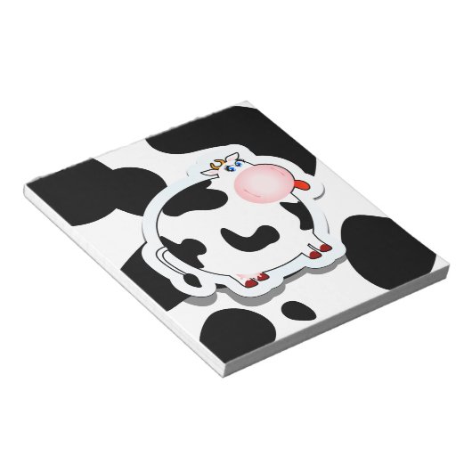 Cartoon Kuh, Notizblock (angewinkelt)