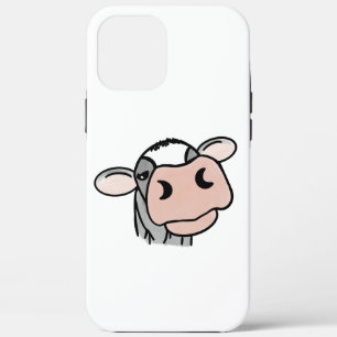 Cartoon-Kuh schwarz weiß rosa Kuss grau Farm Tier Case-Mate iPhone Hülle