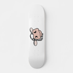 Cartoon-Kuh schwarz weiß rosa Kuss grau Farm Tier Skateboard