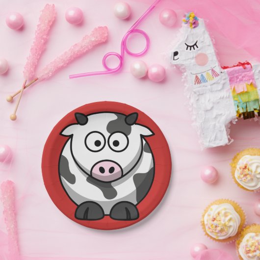 Cartoon Kuhpapier Teller (Party)