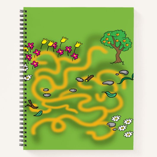 Cartoon Labirinth für schulische Aktivität Notizblock (Vorderseite)