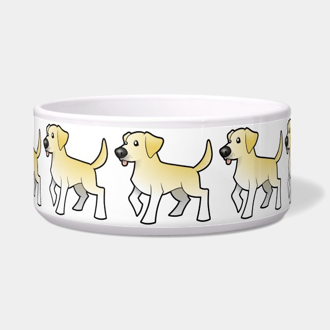 Cartoon-Labrador-Retriever Napf (Vorderseite)