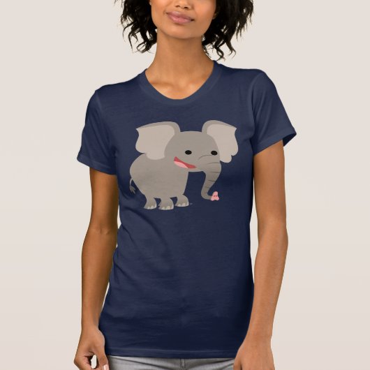 Cartoon lachen Elephant Women T - Shirt (Vorderseite)